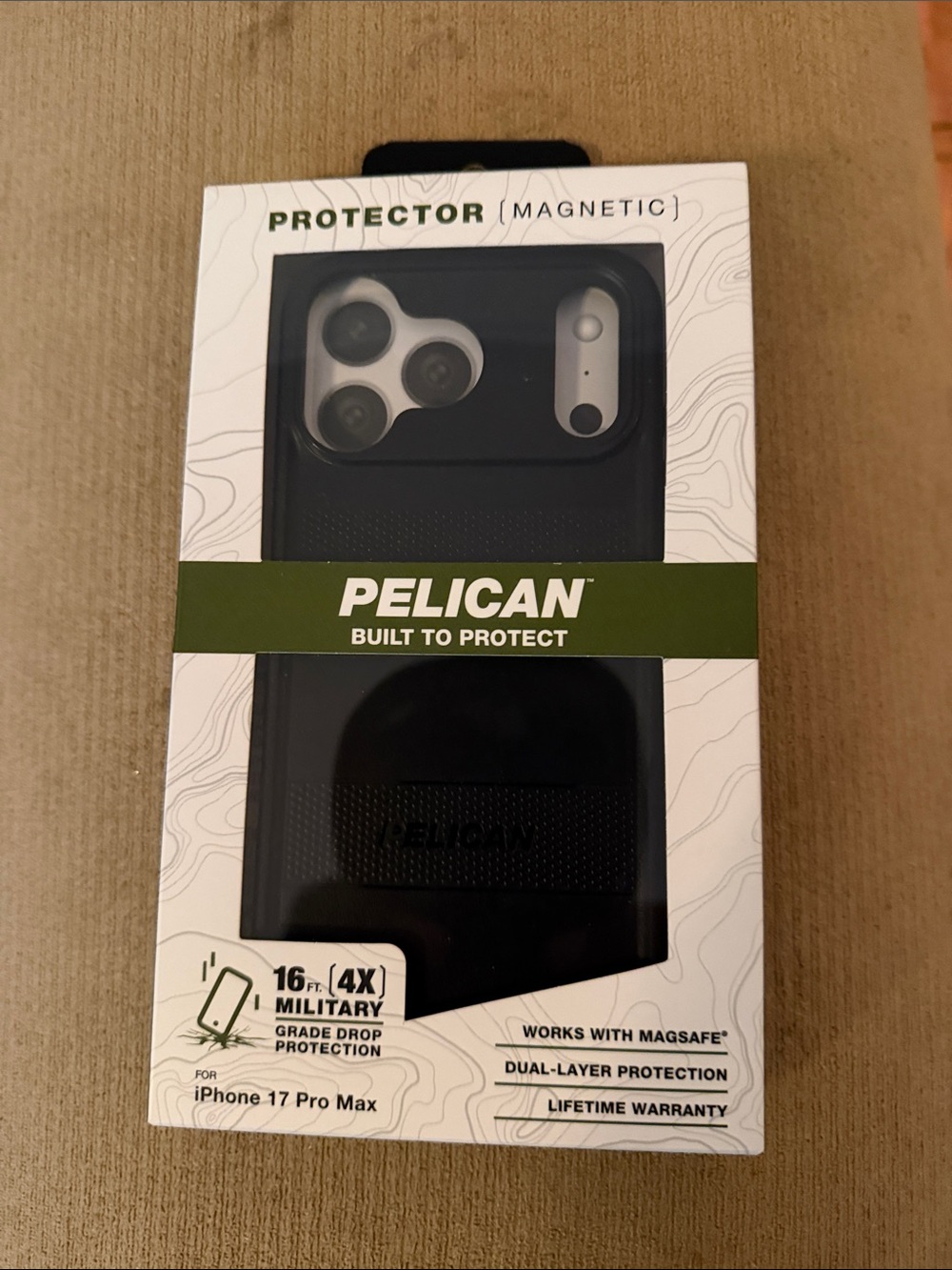 Pelican Magnetic Protector Case for iPhone 17 Pro Max — Black